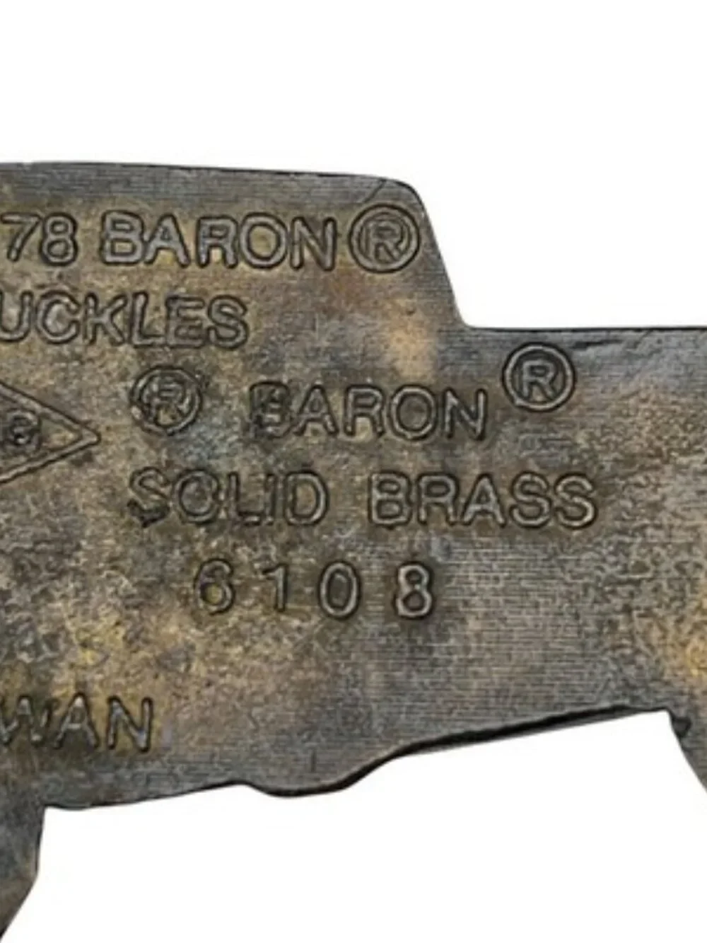 Vintage 1978 Baron Solid Brass Pickup Truck Belt Buckle 6108 Taiwan